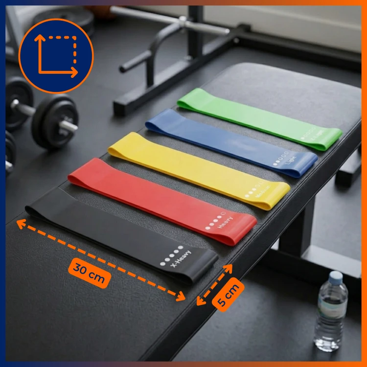 zestaw 5 gum do ćwiczeń mini power band